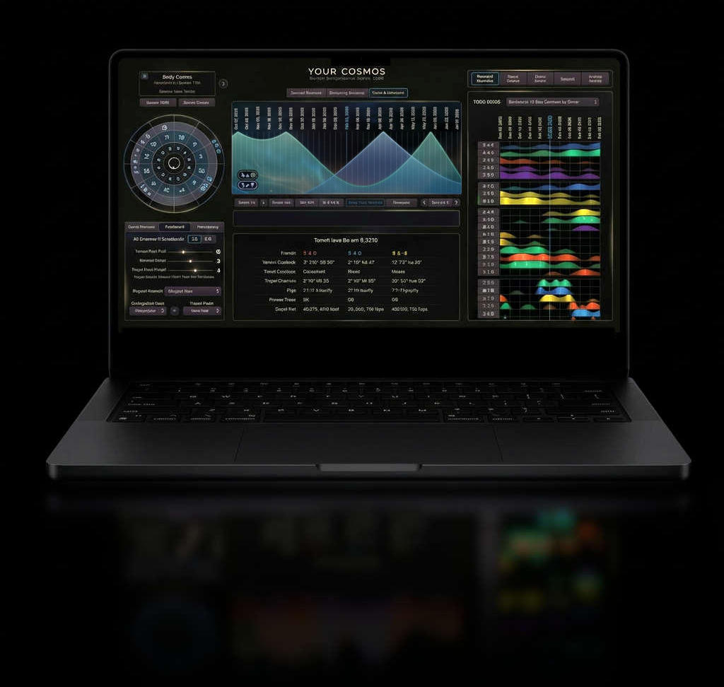 Desktop version of Your Cosmos on a laptop